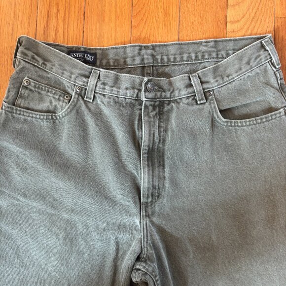 Lands End Square Rigger Denim Jeans Mens 36 x 32 Cotton Stonewashed Gray - Picture 4 of 8